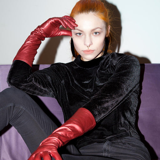 Long Leather Gloves