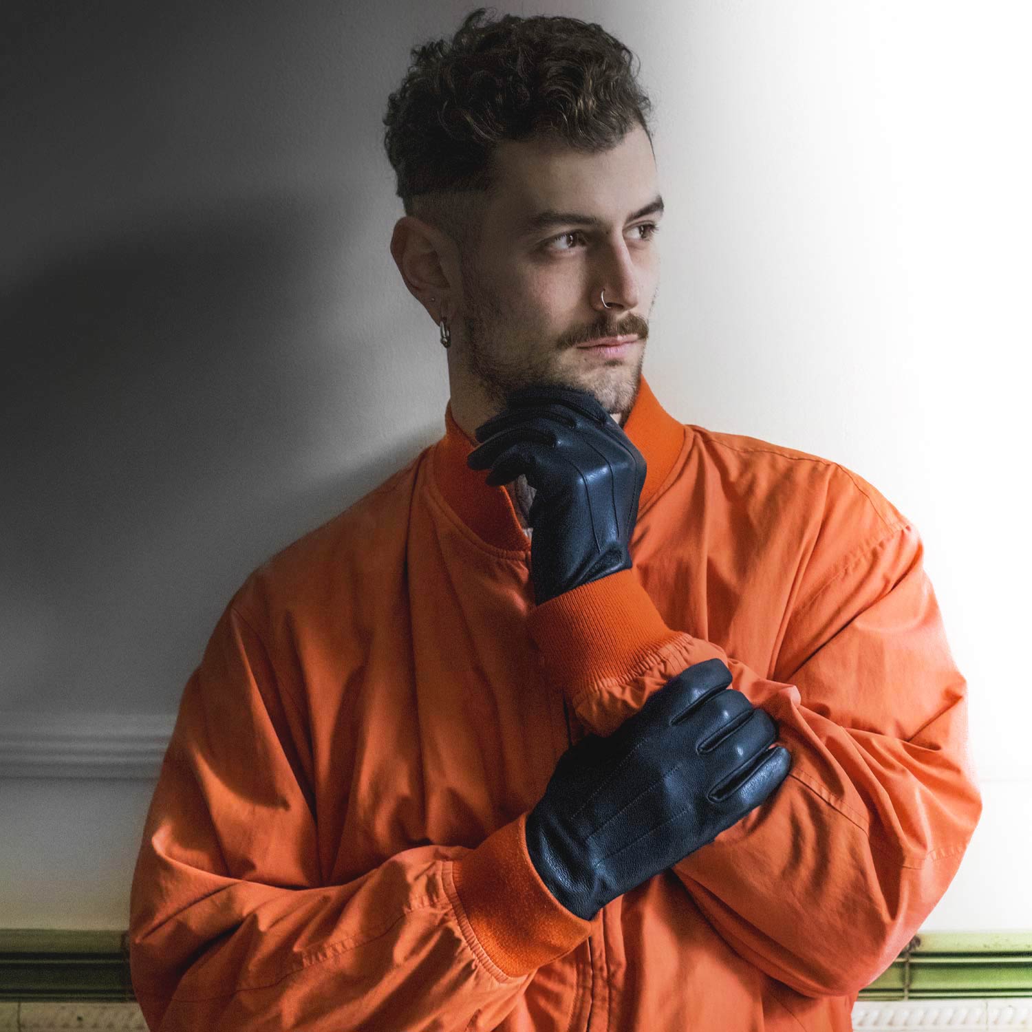 Ensemble Gants Et écharpe Assortie Pour Homme - Vintage - Acrylique Orlon - Neuf Sans étiquette